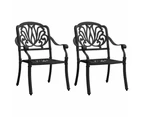 3 Piece Bistro Set Cast Aluminium Black