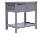 vidaXL Nightstands 2 pcs Grey 40x29x42 cm Paulownia Wood