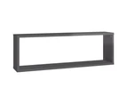 vidaXL Wall Cube Shelves 4 pcs High Gloss Grey 80x15x26.5 cm Engineered Wood