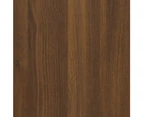 vidaXL Book Cabinet Brown Oak 40x33x100 cm Engineered Wood and Steel