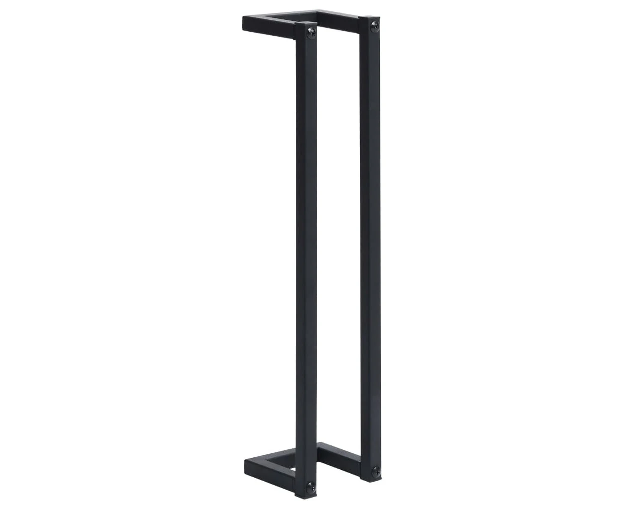 Towel Rack Black 12.5x12.5x60 cm Iron