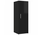 vidaXL Shoe Cabinet High Gloss Black 32x35x92 cm Engineered Wood