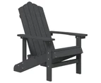 Garden Adirondack Chair with Table HDPE Anthracite