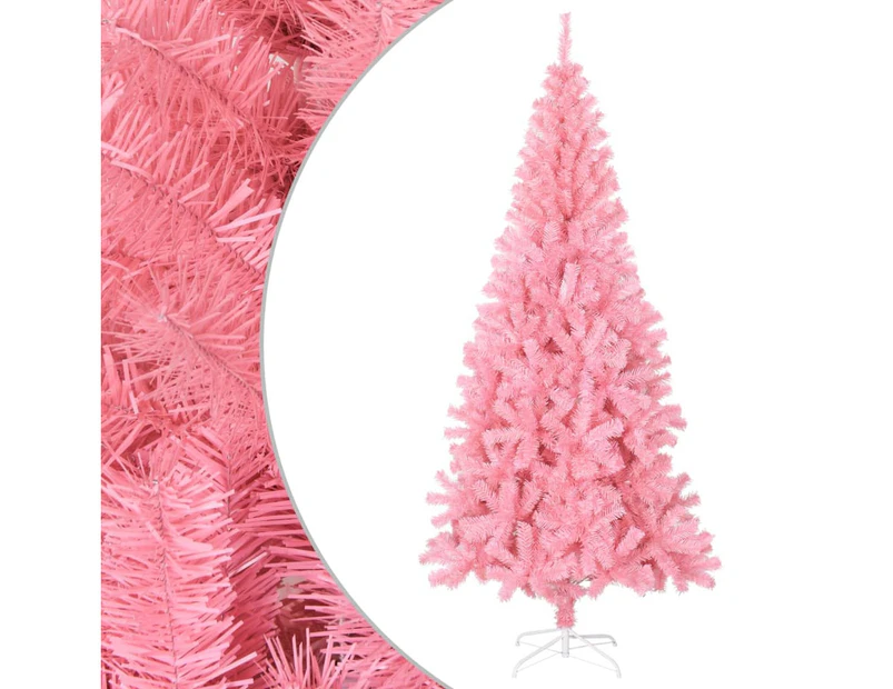 vidaXL Artificial Christmas Tree with Stand Pink 180 cm PVC