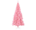 vidaXL Artificial Christmas Tree with Stand Pink 180 cm PVC