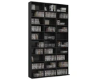 vidaXL CD Cabinet High Gloss Black 102x16x177.5 cm Engineered Wood