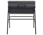 vidaXL Barrel Grill with 2 Cooking Grids Black 80x95x90 cm Steel