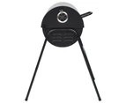 vidaXL Barrel Grill with 2 Cooking Grids Black 80x95x90 cm Steel