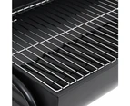 vidaXL Barrel Grill with 2 Cooking Grids Black 80x95x90 cm Steel