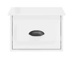 vidaXL Wall-mounted Bedside Cabinets 2 pcs High Gloss White 41.5x36x28cm