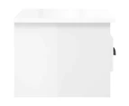 vidaXL Wall-mounted Bedside Cabinets 2 pcs High Gloss White 41.5x36x28cm