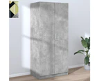 vidaXL Wardrobe Concrete Grey 80x52x180 cm Engineered Wood
