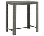 5 Piece Outdoor Bar Set with Cushions Poly Rattan Grey