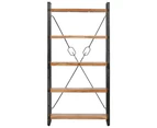 vidaXL 5-Tier Bookcase 90x30x180 cm Solid Acacia Wood