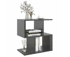 vidaXL Bedside Cabinets 2 pcs High Gloss Grey 50x30x51.5 cm Engineered Wood