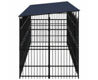 vidaXL Outdoor Dog Kennel with Roof Steel 12.9 m²