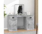 vidaXL Dressing Table with Mirror Concrete Grey 130x50x132.5 cm