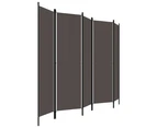 vidaXL 5-Panel Room Divider Anthracite 250x180 cm