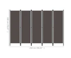 vidaXL 5-Panel Room Divider Anthracite 250x180 cm