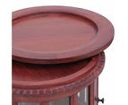 vidaXL Vitrine Cabinet Brown 50x50x76 cm Solid Mahogany Wood