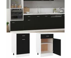 vidaXL Drawer Bottom Cabinet Black 50x46x81.5 cm Engineered Wood