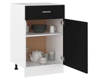 vidaXL Drawer Bottom Cabinet Black 50x46x81.5 cm Engineered Wood