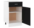 vidaXL Drawer Bottom Cabinet Black 50x46x81.5 cm Engineered Wood