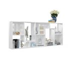vidaXL Book Cabinet High Gloss White 67x24x161 cm Engineered Wood