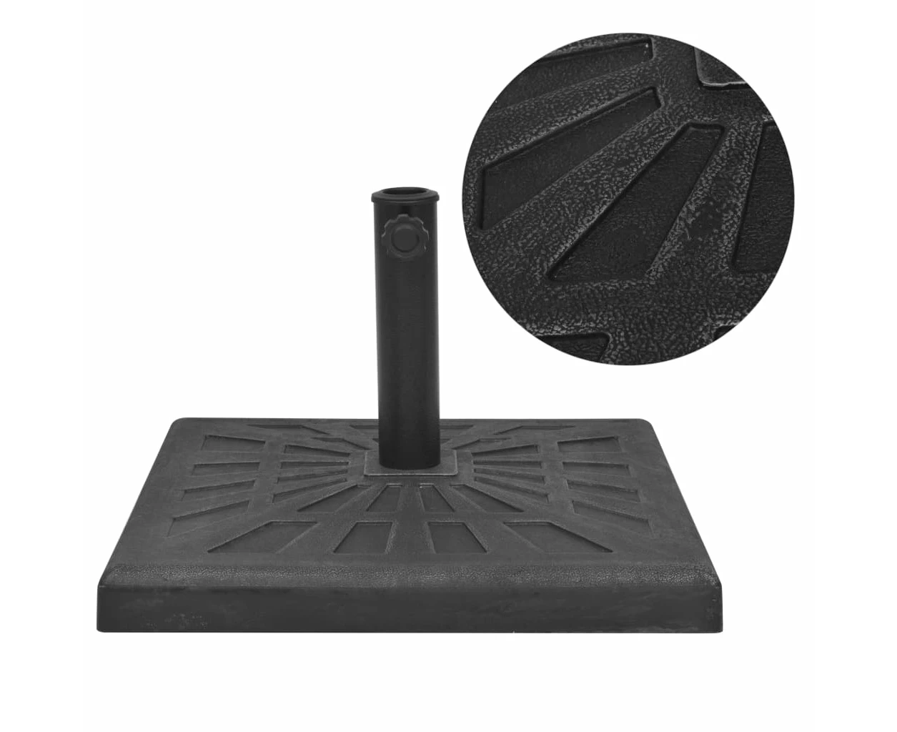 vidaXL Parasol Base Resin Square Black 19 kg