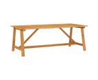 vidaXL Garden Dining Table 206x100x74 cm Solid Acacia Wood