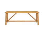 vidaXL Garden Dining Table 206x100x74 cm Solid Acacia Wood