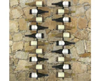 vidaXL Wall-mounted Wine Racks for 20 Bottles 2 pcs Black Metal