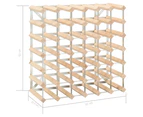 vidaXL Wine Rack for 42 Bottles Solid Pinewood