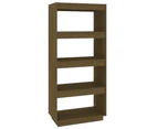 vidaXL Book Cabinet/Room Divider Honey Brown 60x35x135 cm Solid Pinewood