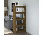 vidaXL Book Cabinet/Room Divider Honey Brown 60x35x135 cm Solid Pinewood