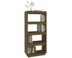 vidaXL Book Cabinet/Room Divider Honey Brown 60x35x135 cm Solid Pinewood