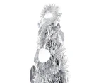 Pop-up Artificial Christmas Tree Silver 180 cm PET