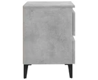 vidaXL Bed Cabinets 2 pcs Concrete Grey 40x35x50 cm Engineered Wood