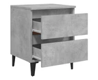 vidaXL Bed Cabinets 2 pcs Concrete Grey 40x35x50 cm Engineered Wood