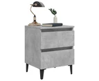 vidaXL Bed Cabinets 2 pcs Concrete Grey 40x35x50 cm Engineered Wood