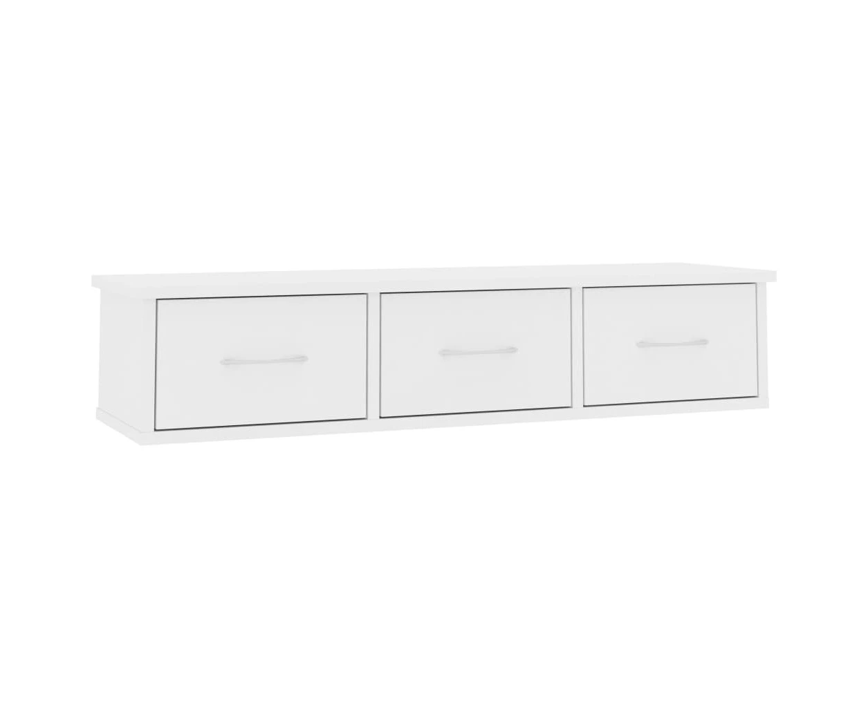 vidaXL Wall-mounted Drawer Shelf White 88x26x18.5 cm Engineered Wood