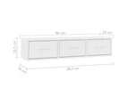 vidaXL Wall-mounted Drawer Shelf White 88x26x18.5 cm Engineered Wood