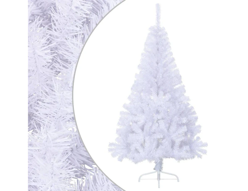 vidaXL Artificial Half Christmas Tree with Stand White 150 cm PVC