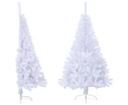 vidaXL Artificial Half Christmas Tree with Stand White 150 cm PVC