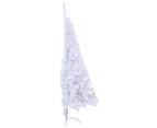 vidaXL Artificial Half Christmas Tree with Stand White 150 cm PVC