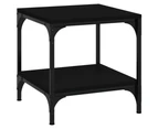 Side Table Black 40x40x40 cm Engineered Wood