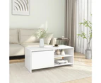 Coffee Table White 102x50x45 cm Engineered Wood