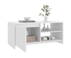 Coffee Table White 102x50x45 cm Engineered Wood