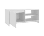 Coffee Table White 102x50x45 cm Engineered Wood