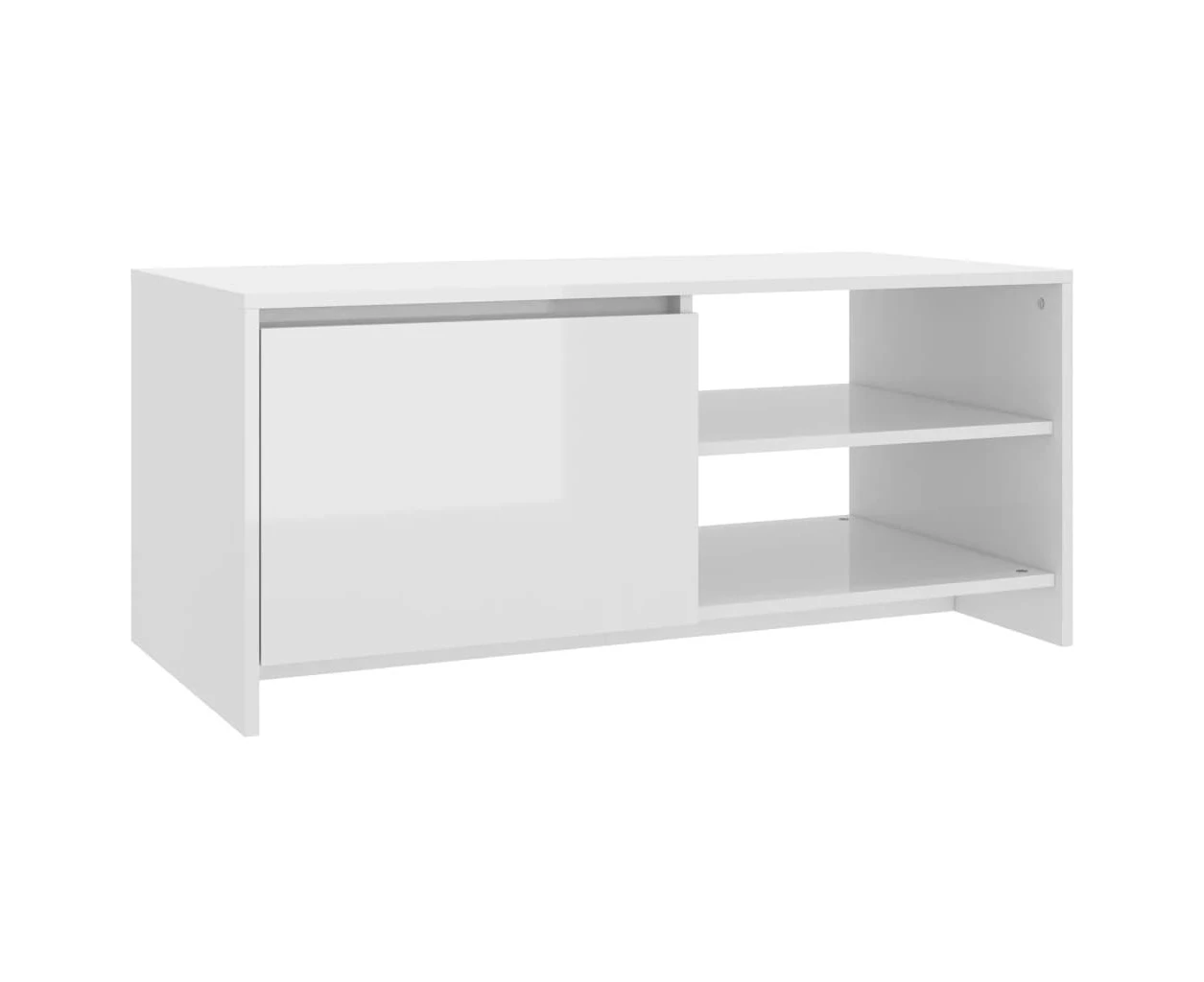 vidaXL Coffee Table High Gloss White 102x50x45 cm Engineered Wood